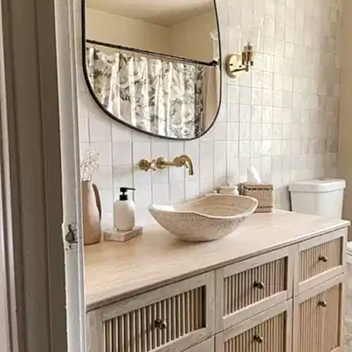 Rona Masif Ahşap Banyo Dolabı